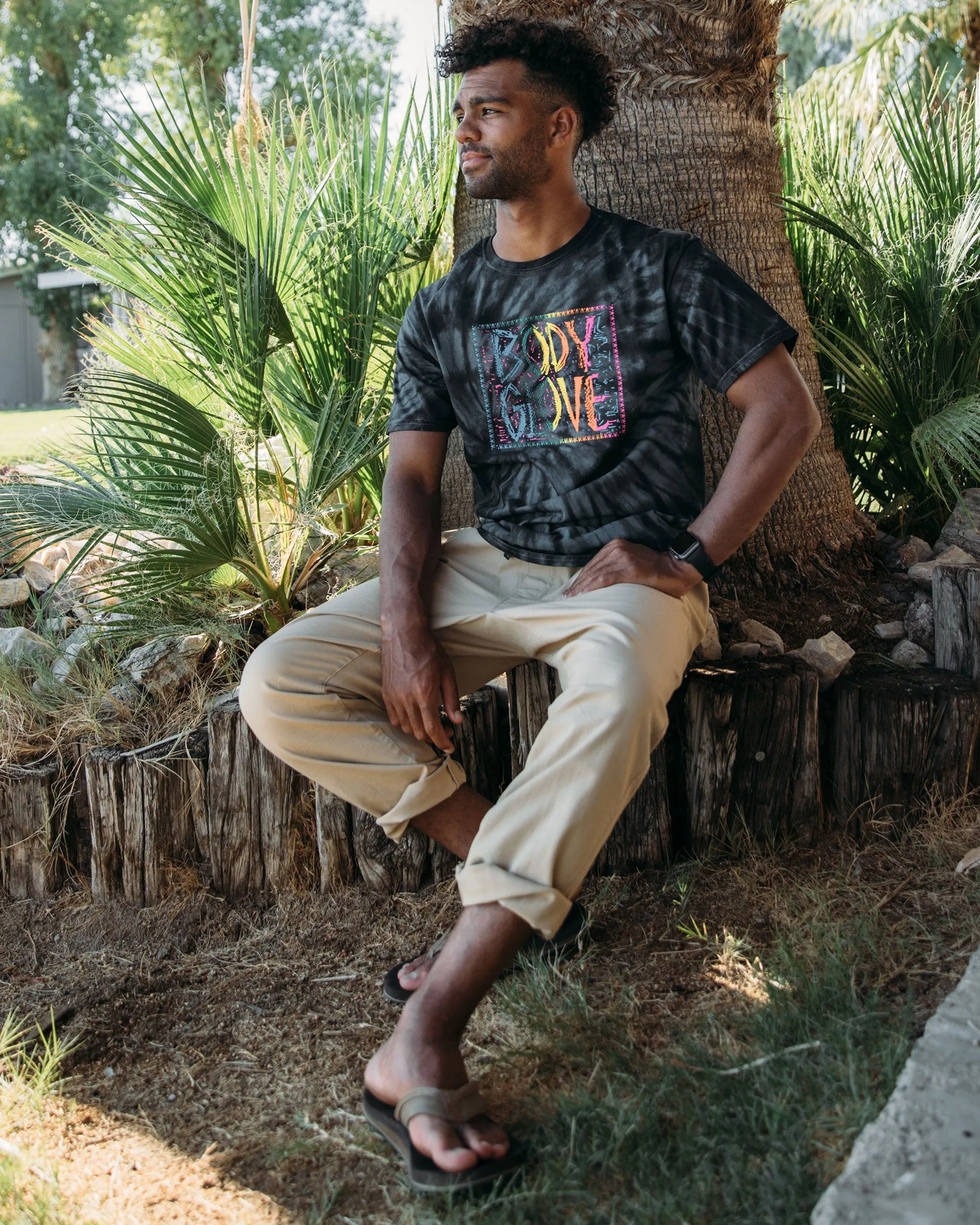 Tribal 80's Tie-Dye Short-Sleeved T-shirt - Charcoal/Black sold by Body Glove product image thumbnail 5