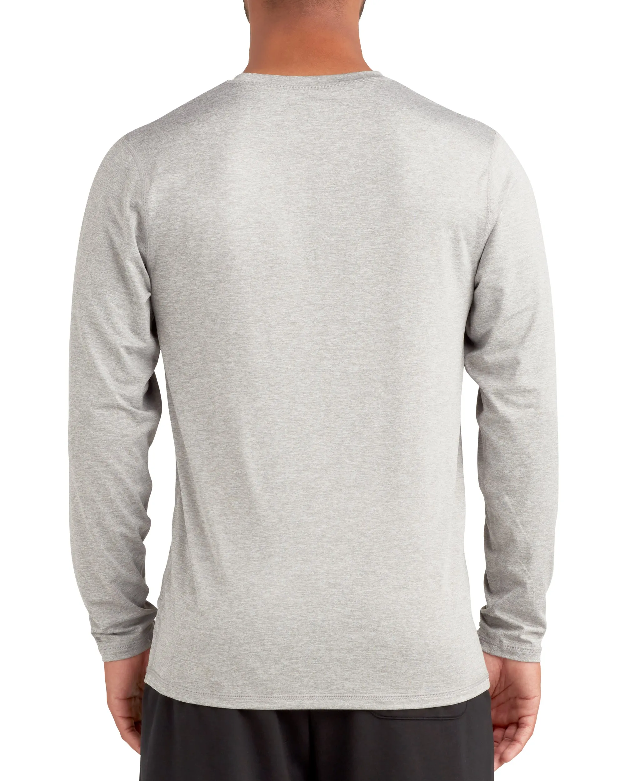 Men's Descanso Long-Sleeve Sun Shirt - Heathered Grey sold by Body Glove product image thumbnail 3