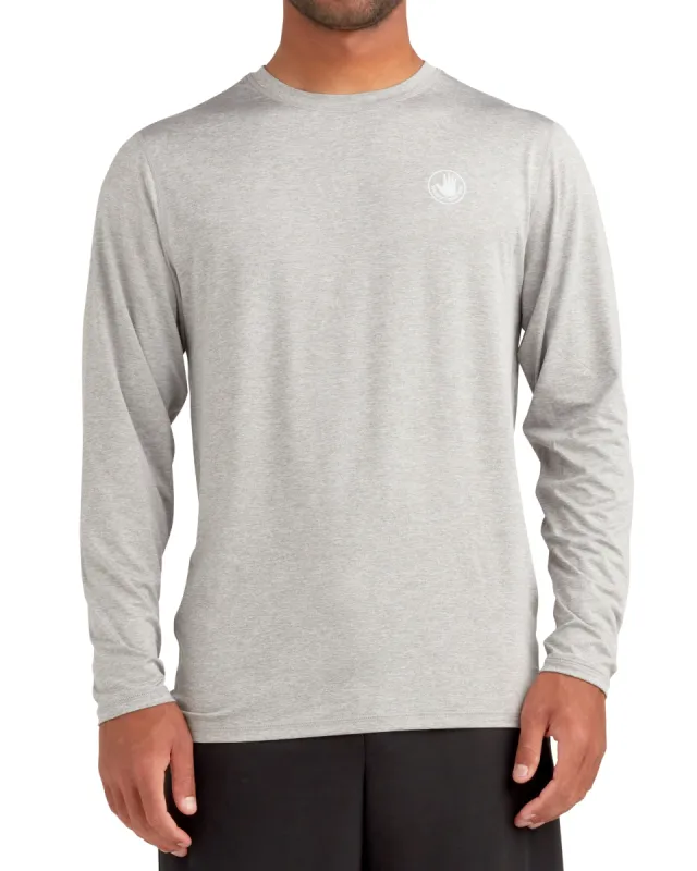 Men's Descanso Long-Sleeve Sun Shirt - Heathered Grey sold by Body Glove
