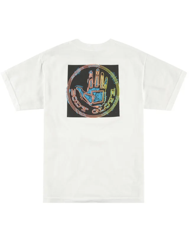 Neon Scribble Logo Short-Sleeved T-shirt - White sold by Body Glove