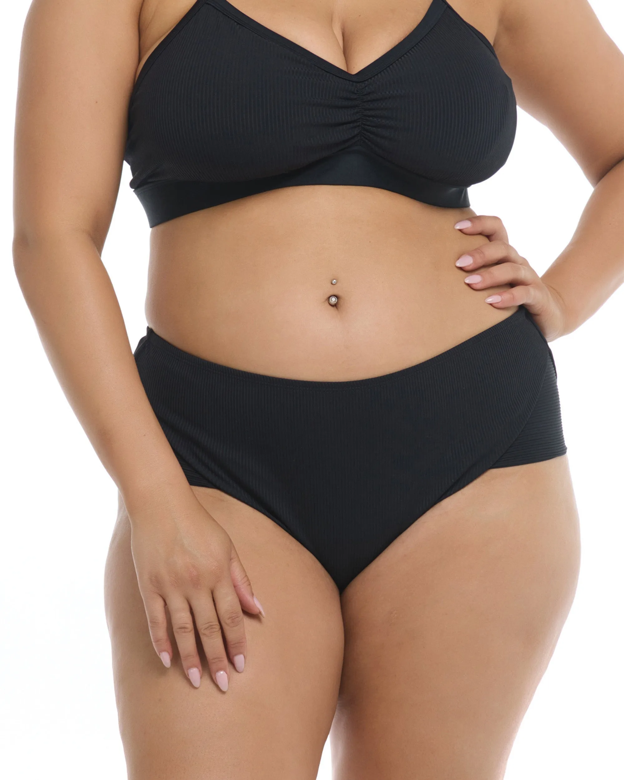 Ibiza Plus Size Coco Bikini Bottom - Black sold by Body Glove