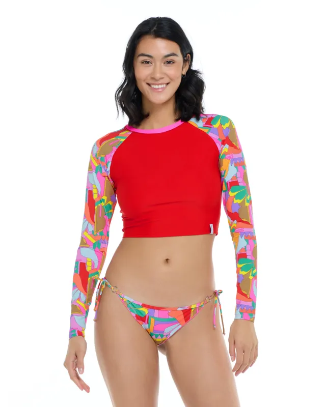 Artistry Let It Be Crop Rashguard - Artistry / Multi sold by Body Glove