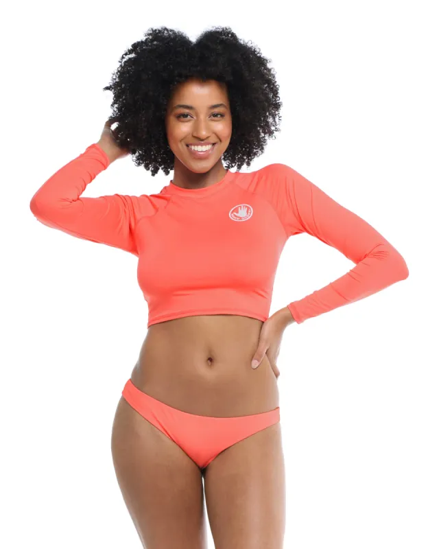 Smoothies Let It Be Cross-Over Rash Guard - Sunset sold by Body Glove