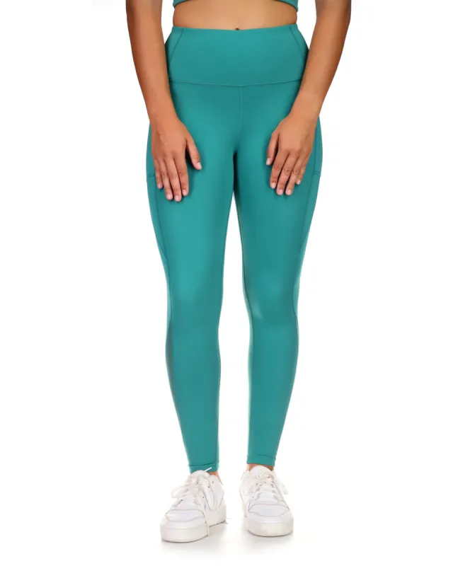 Yin to my Yang Legging With Mesh Panels - Green sold by Body Glove