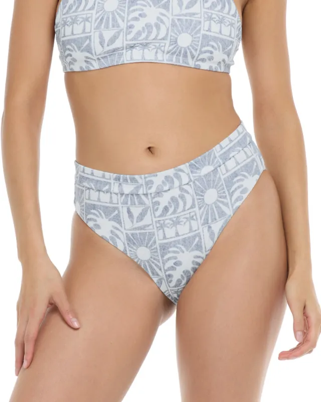 Serene Marlee High-Waist Bikini Bottom - Serene / Snow sold by Body Glove