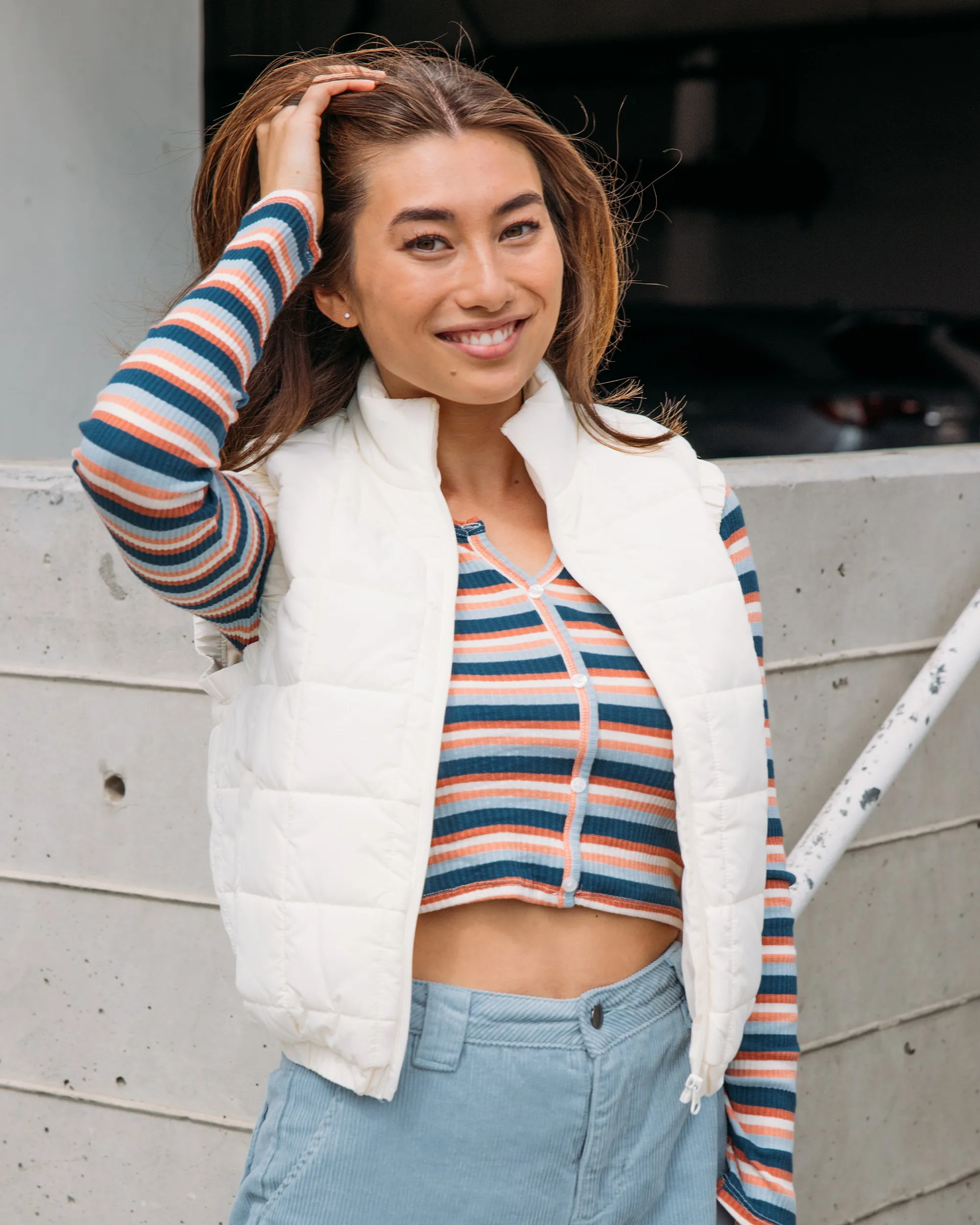 Cozy Time Puffer Vest - Cream sold by Body Glove product image thumbnail 2