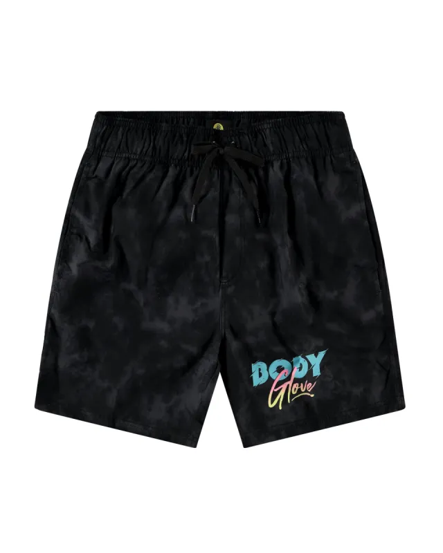 Maui 17" BG Logo Swim Shorts - Black sold by Body Glove