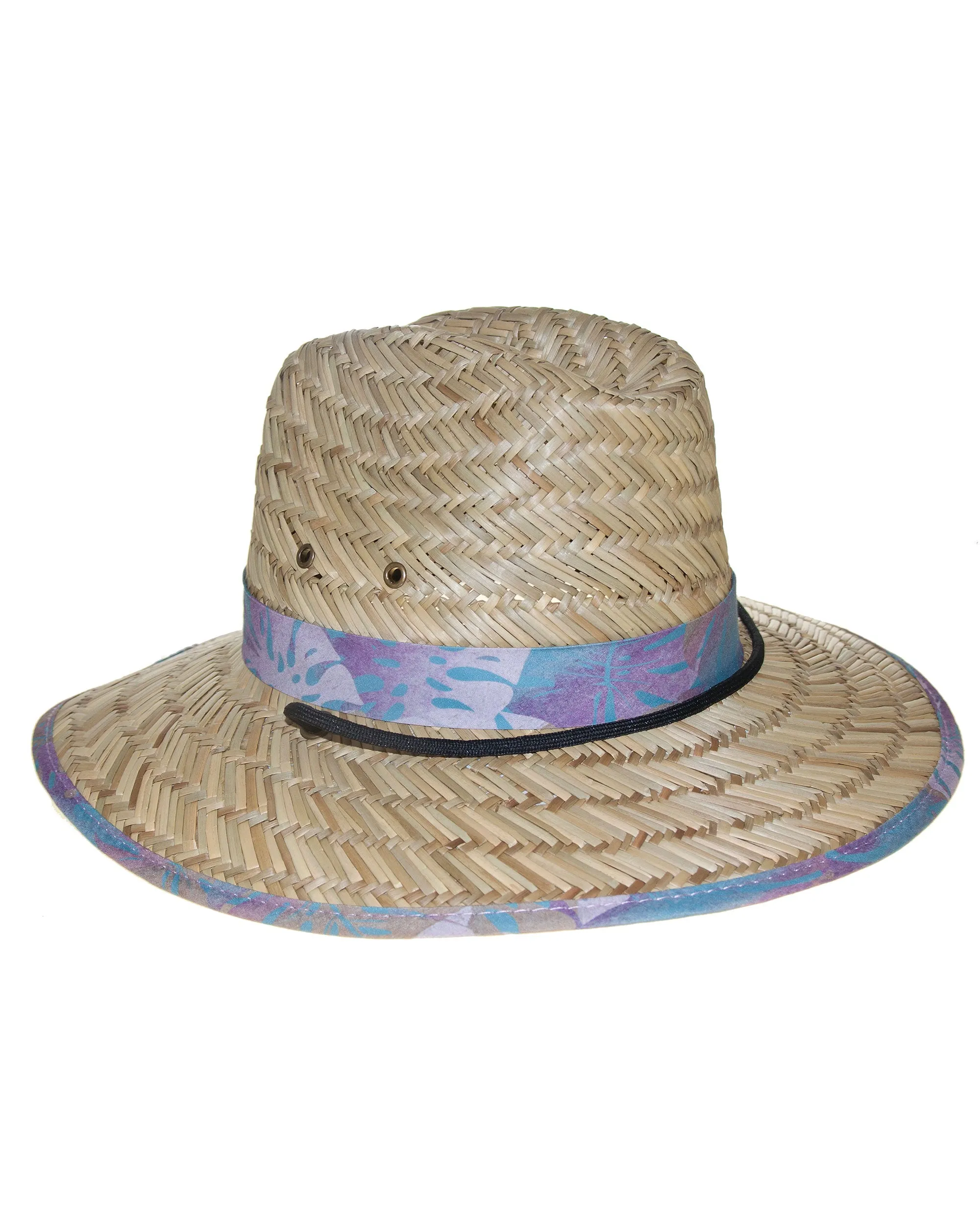 Natural Straw Lifeguard Hat - Blue Palm sold by Body Glove