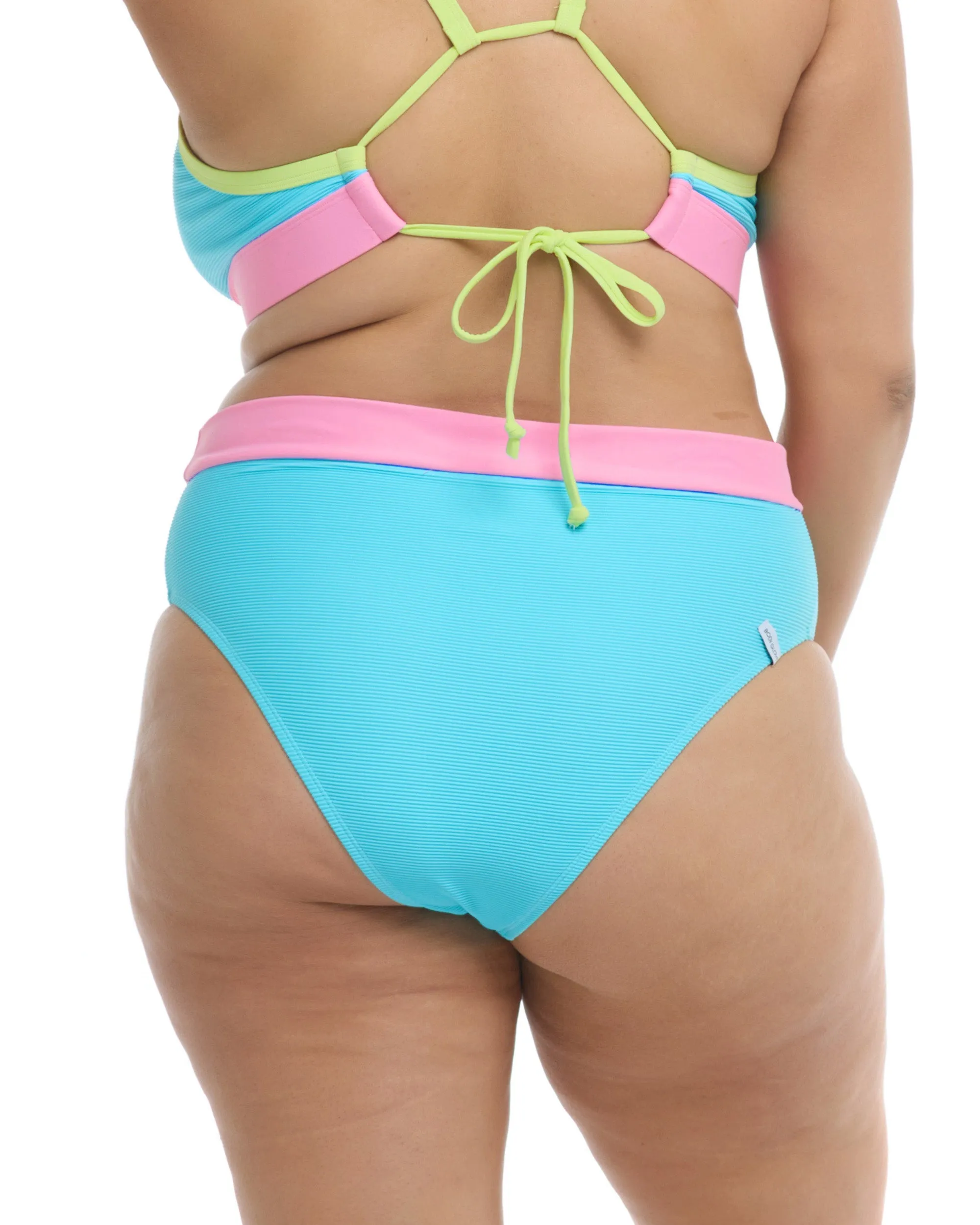 Spectrum Marlee Plus Size High-Waist Bikini Bottom - Cyan sold by Body Glove product image thumbnail 2