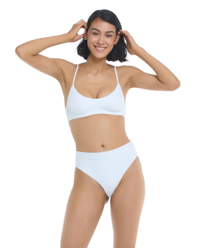 Ibiza Marlee High-Waist Bikini Bottom - White sold by Body Glove