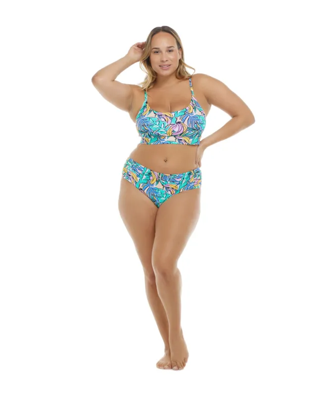 Macabu Retro Plus Size Bikini Bottom - Unicorn sold by Body Glove