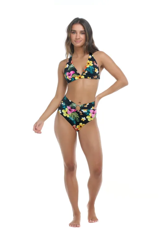 Tropical Island  Freya Fixed Triangle Swim Top - Black sold by Body Glove