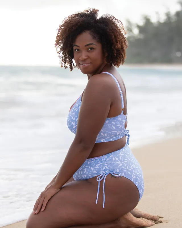 Flowery Skies High Tides Plus Size Swim Bottom - Baby Blue sold by Body Glove
