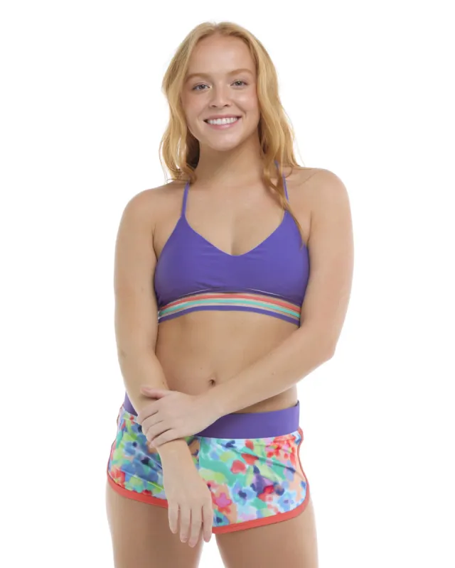 Posy Ruth Fixed Triangle Swim Top- Solid/Multi sold by Body Glove