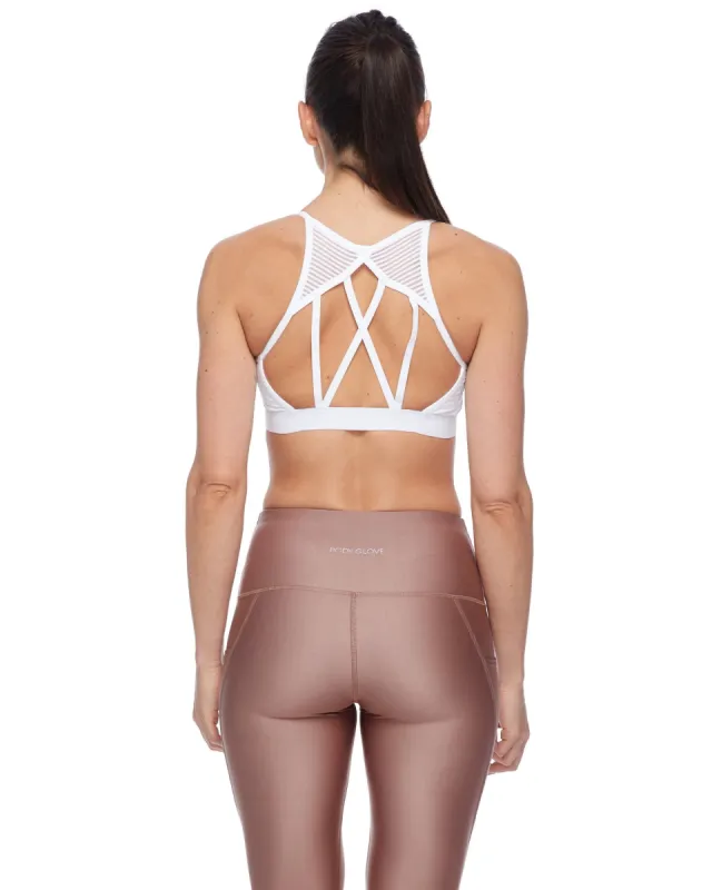 Sunna Eco Light-Support Sports Bra - White sold by Body Glove
