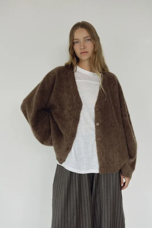 The V Neck Cardi, Umber sold by Boheme