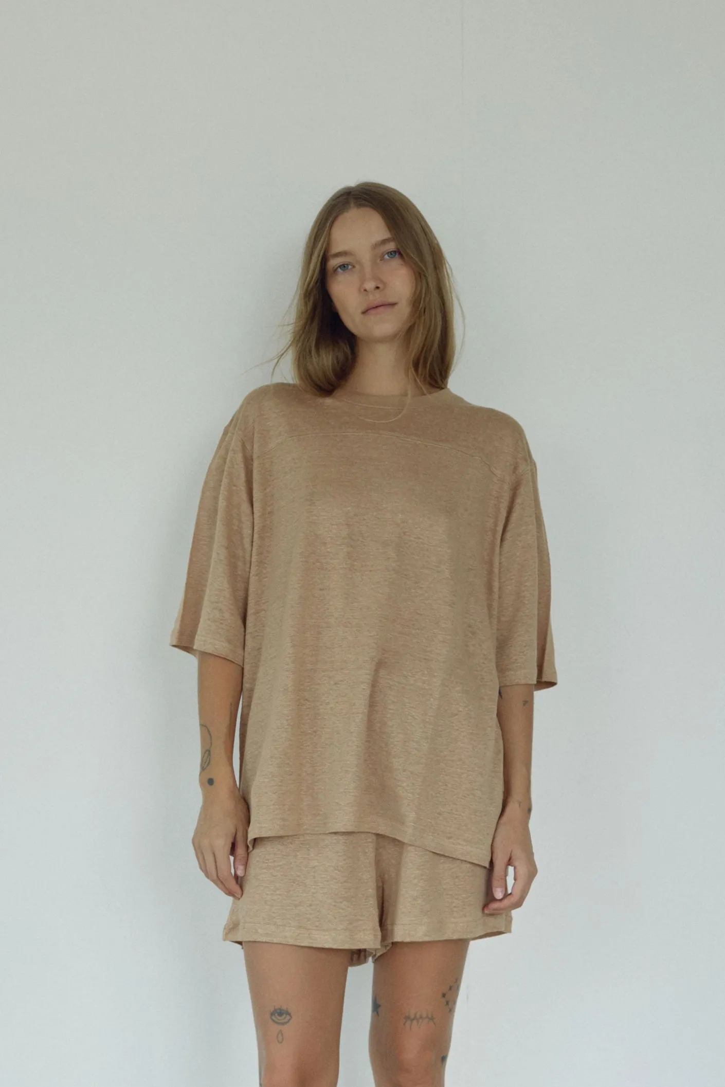 The Linen Tee, Tan sold by Boheme product image thumbnail 2