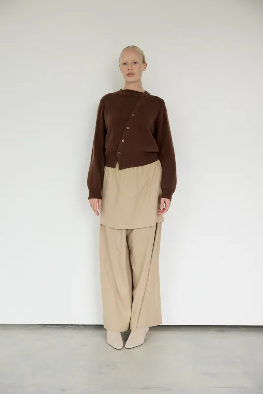 The Raw Silk Mini Skirt sold by Boheme