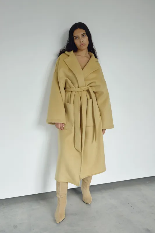 The Wool Wrap Coat - LXL made by Boheme