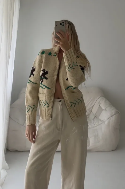 1960s Ski Wool Cardigan made by Boheme