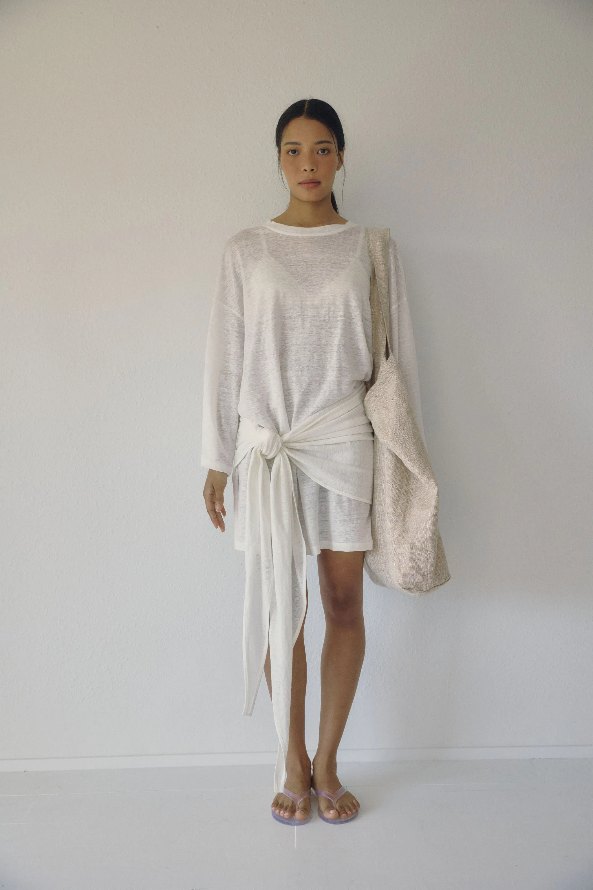 The Wrap Dress - Salt Linen sold by Boheme product image thumbnail 4