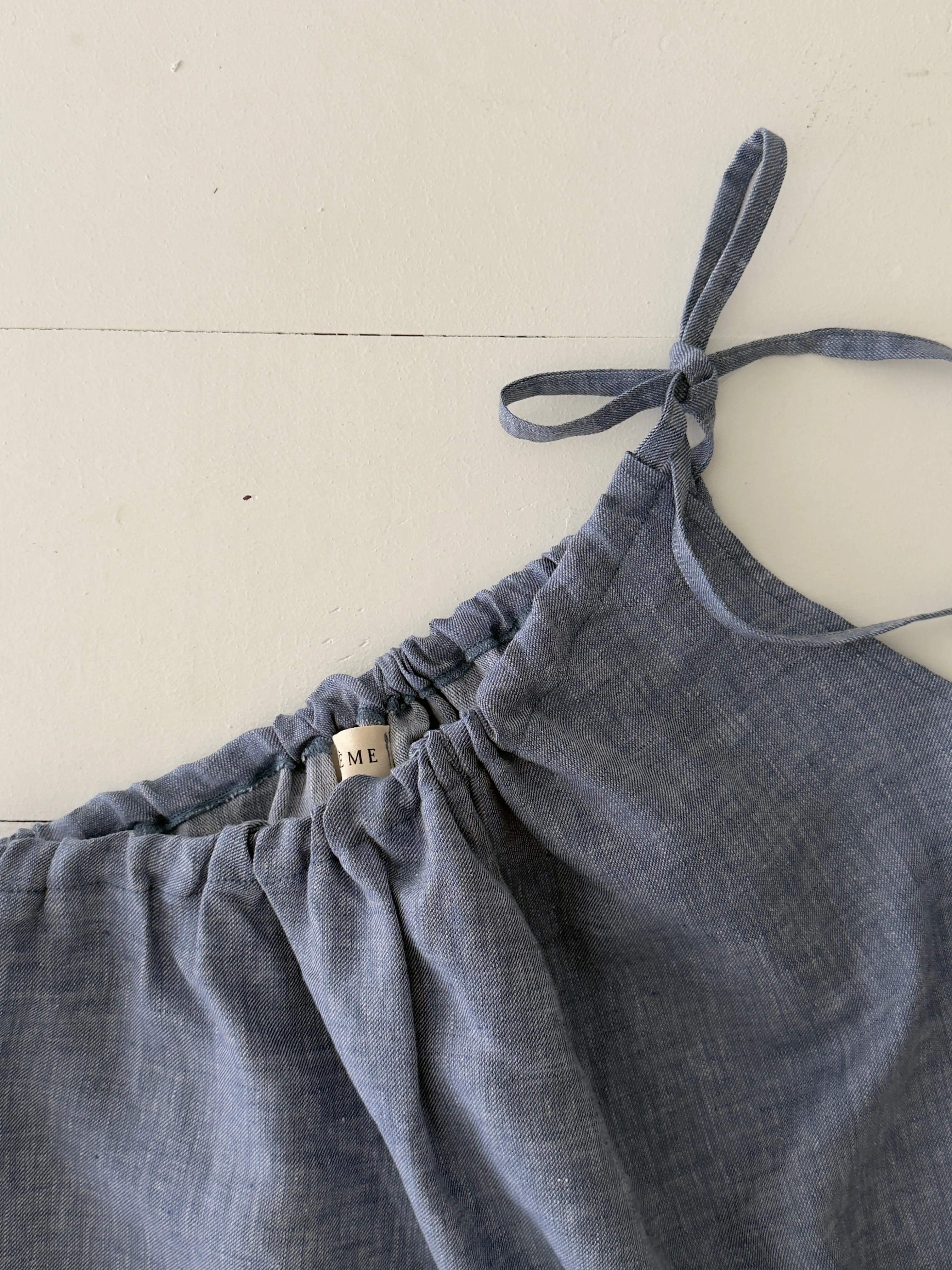 Denim Linen Asymmetric Tank Size 1 sold by Boheme product image thumbnail 2
