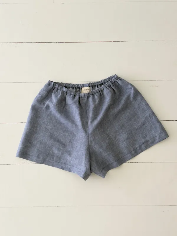 Denim Linen Short Size 1 made by Boheme