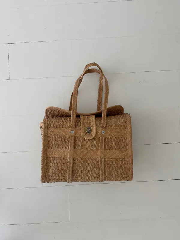 Mexican Straw Tote made by Boheme