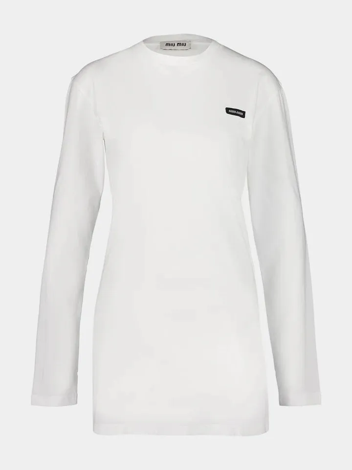 Miu Miu Long Sleeve Cotton Tee (M) sold by Boheme product image thumbnail 2