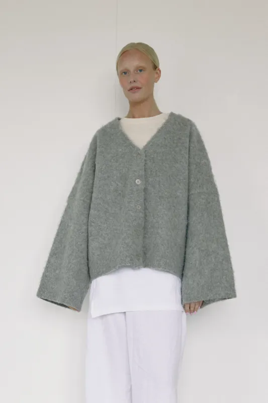 The V Neck Cardi, Grey made by Boheme