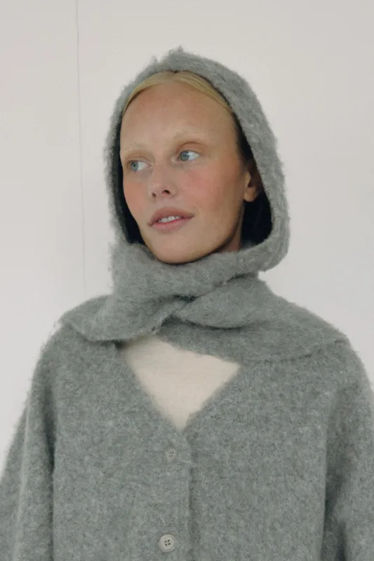 The Hooded Scarf, Grey made by Boheme