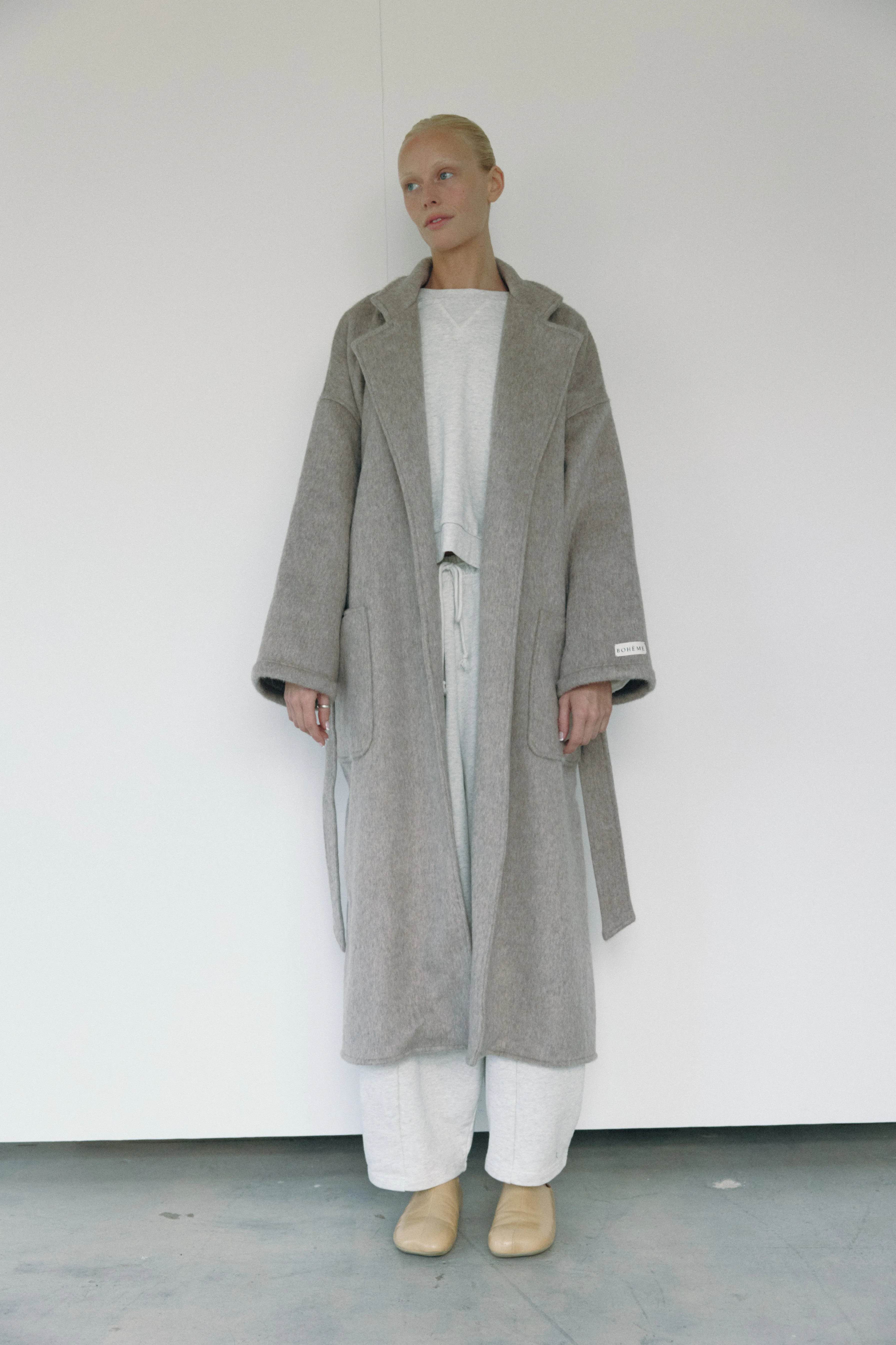 The Wool Wrap Coat - Taupe sold by Boheme product image thumbnail 4