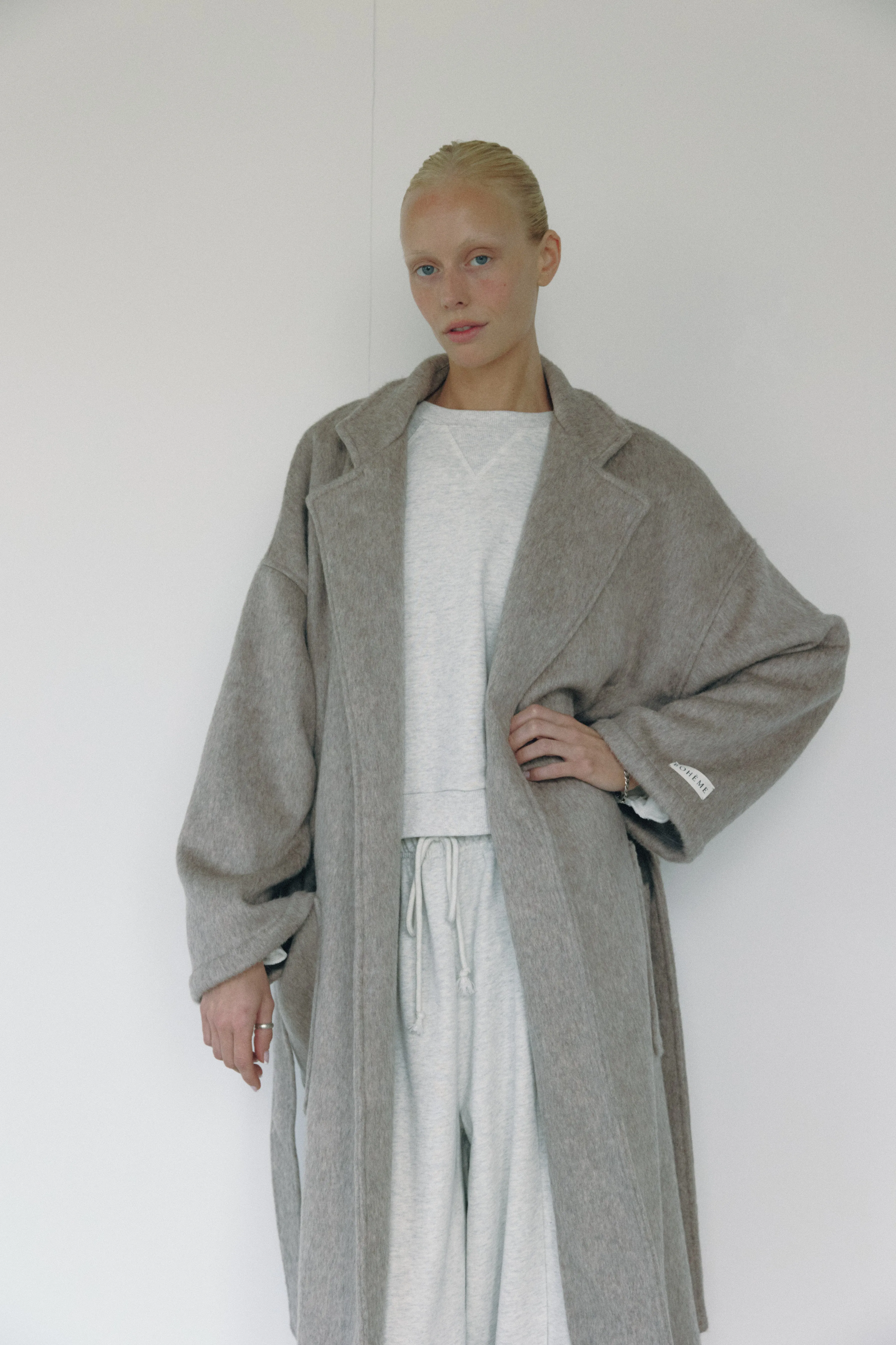 The Wool Wrap Coat - Taupe sold by Boheme product image thumbnail 3