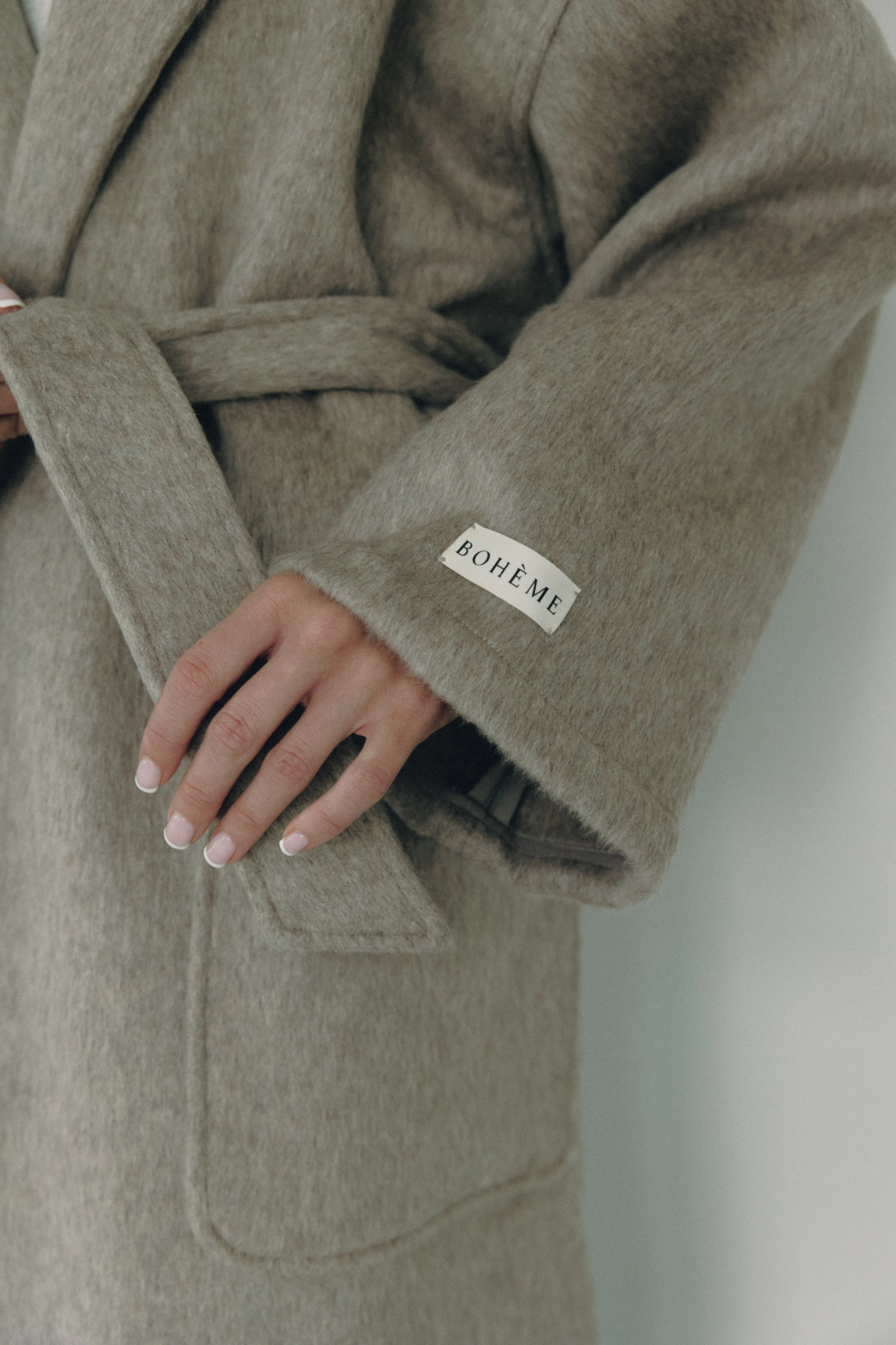 The Wool Wrap Coat - Taupe sold by Boheme product image thumbnail 5
