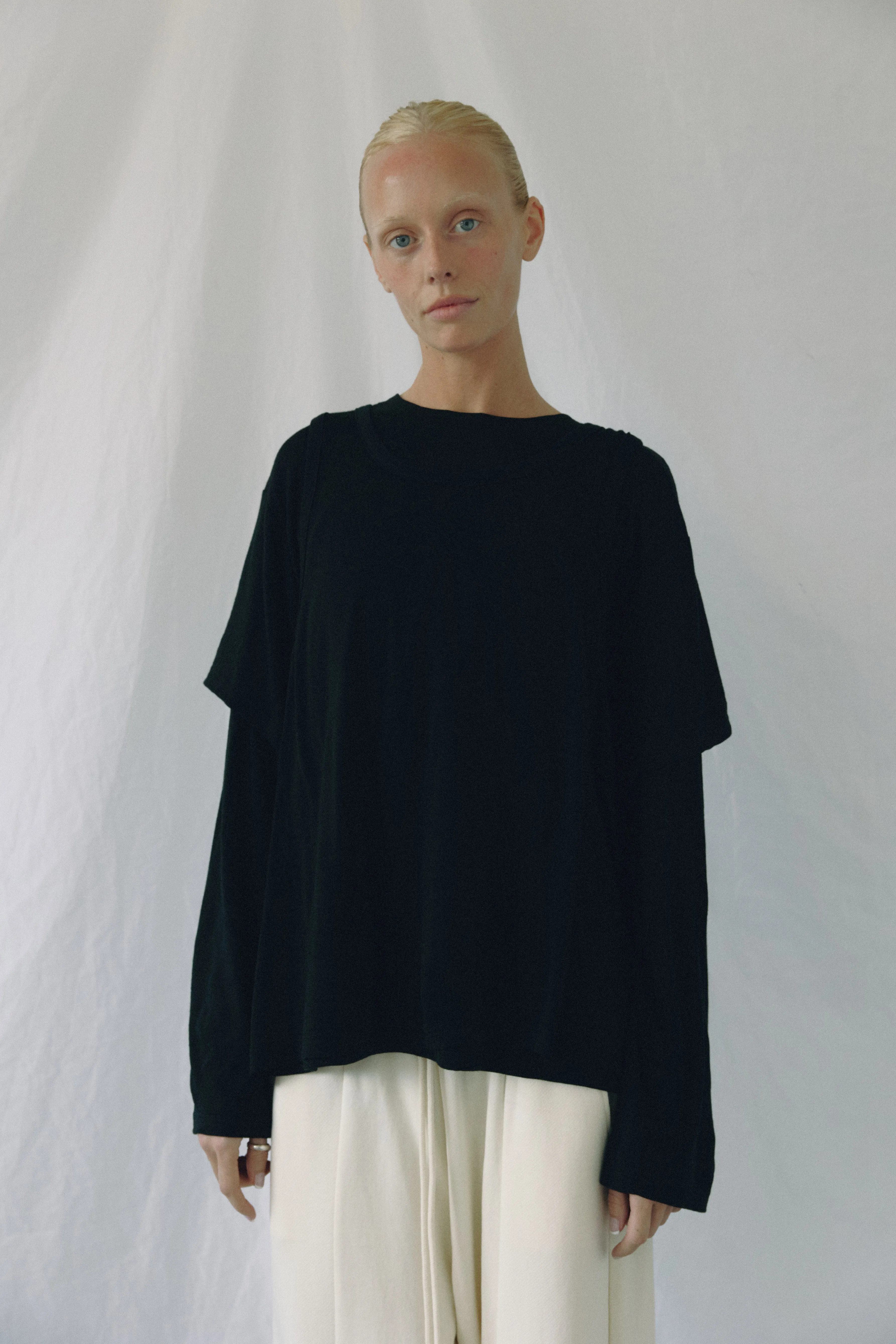 The Merino Wool Layered Tee, Black sold by Boheme product image thumbnail 2