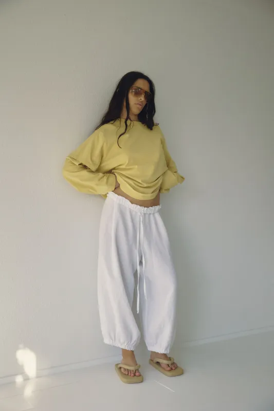 White Linen Harem Pant Size 2 made by Boheme