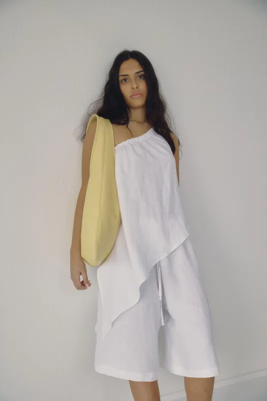 White Asymmetric Tank Size 3 made by Boheme