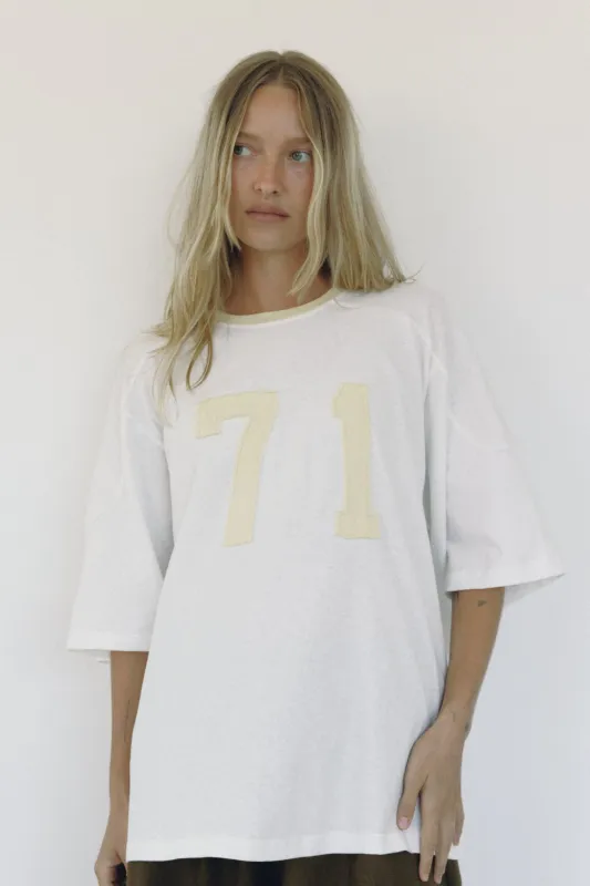 The 71 Tee - White / Yellow made by Boheme