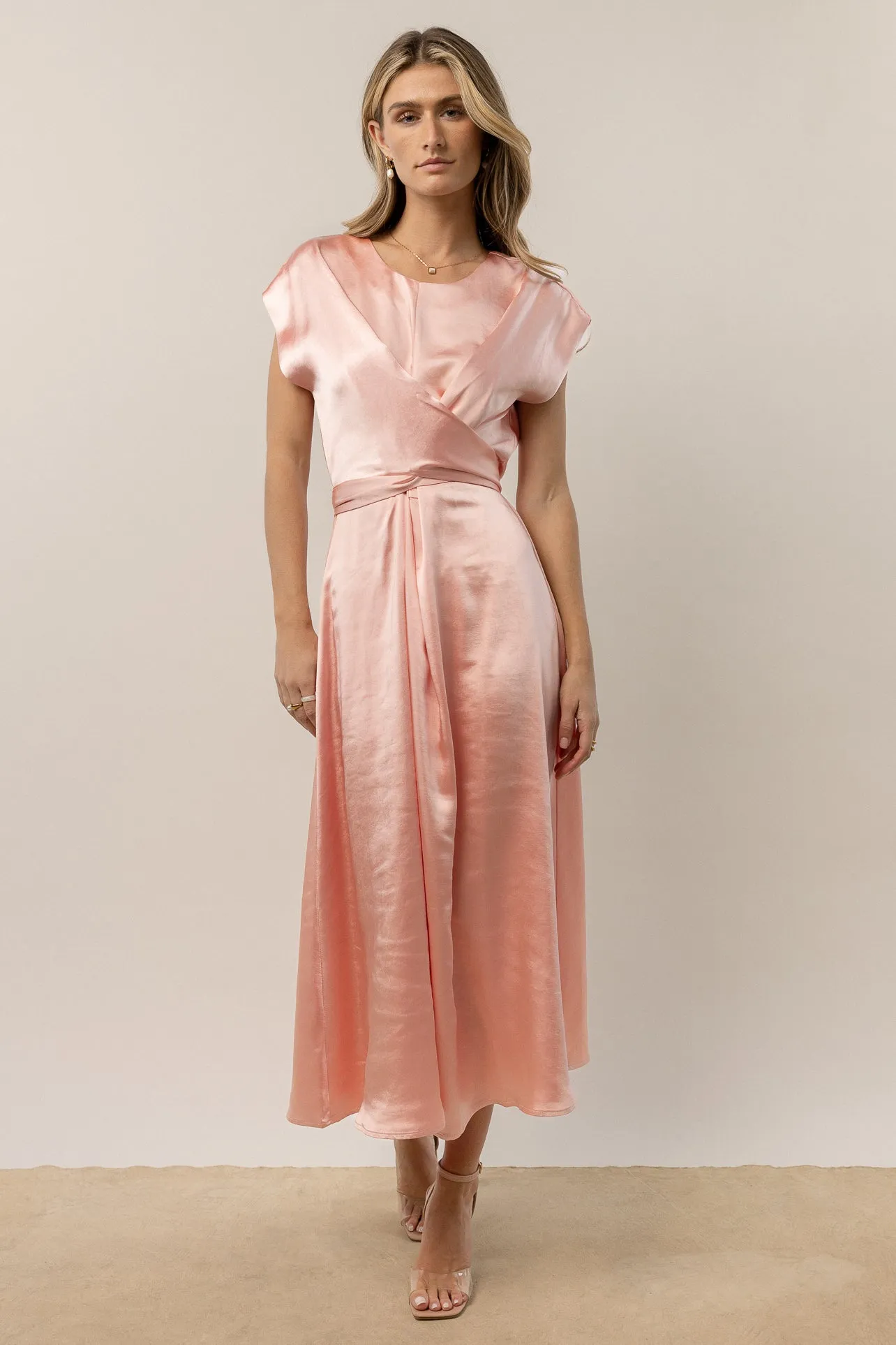 Rosalind Midi Dress in Pink - FINAL SALE sold by bohme