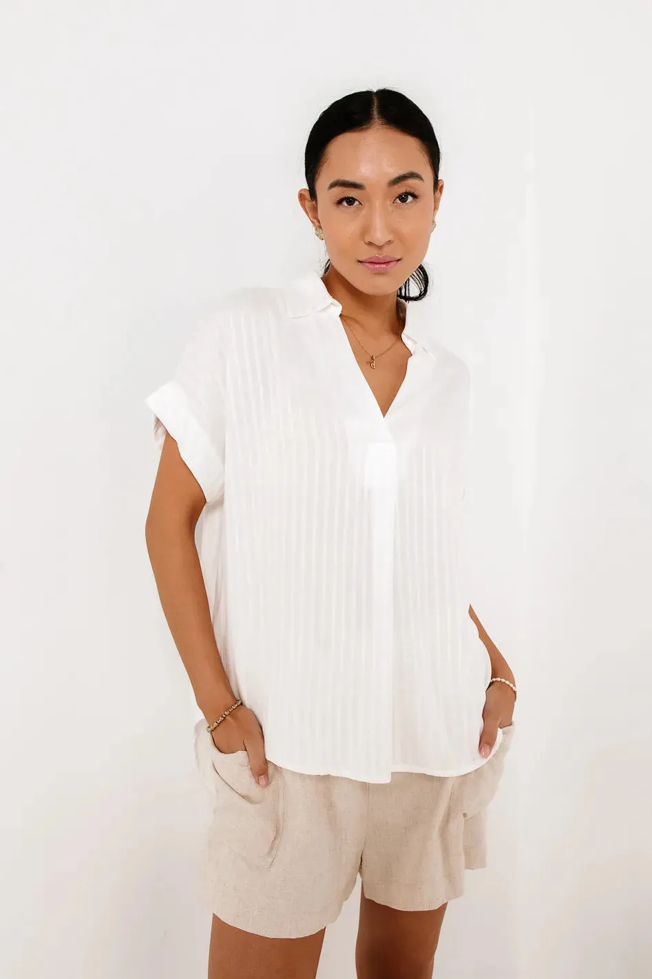 Luella Top in White - FINAL SALE sold by bohme product image thumbnail 2