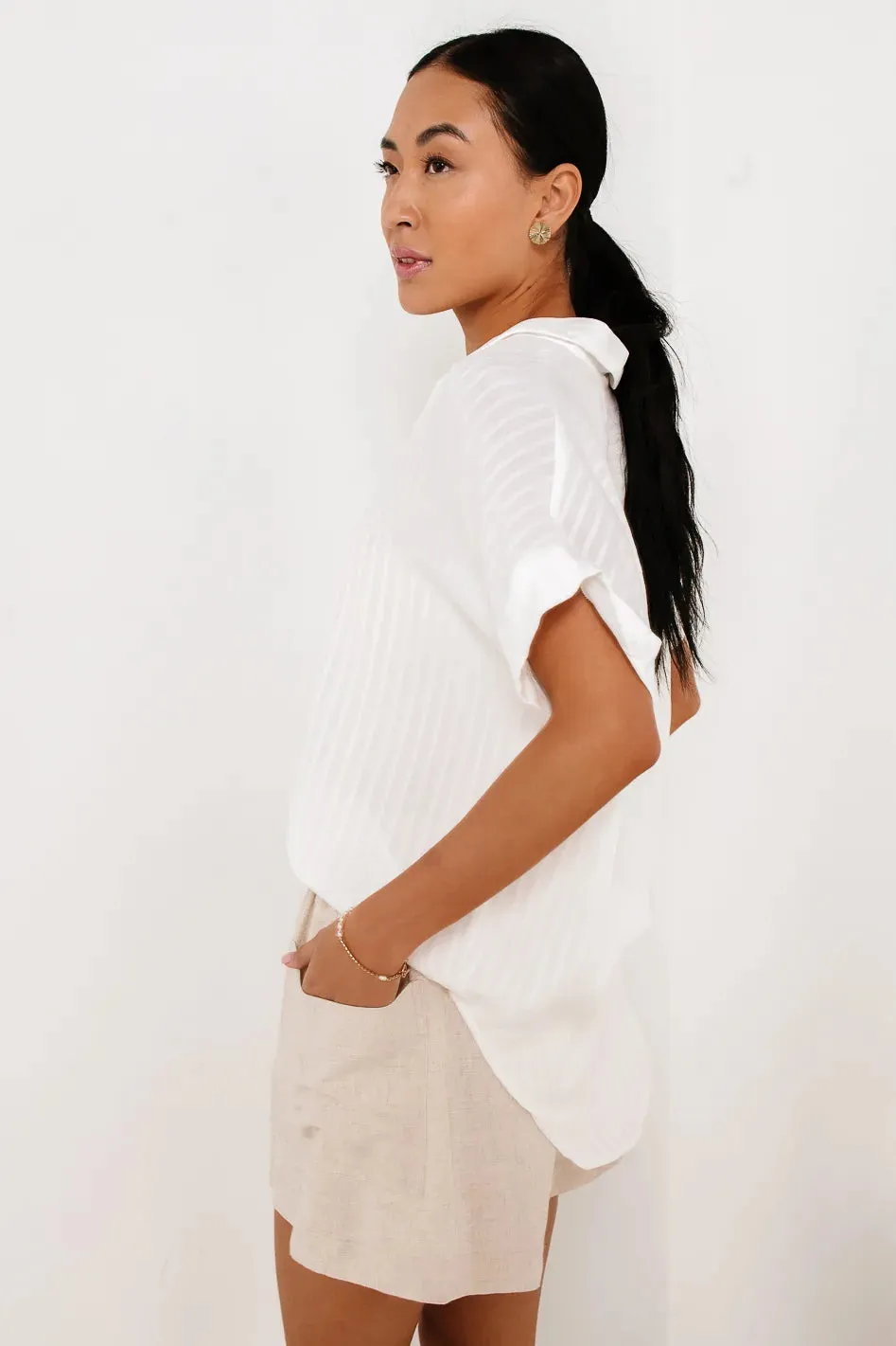 Luella Top in White - FINAL SALE sold by bohme product image thumbnail 3