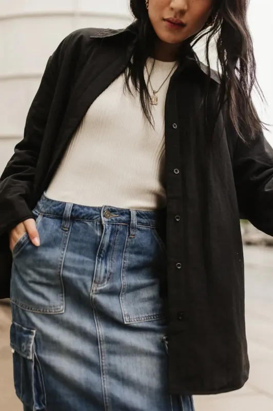 Parker Oversized Jacket in Black sold by bohme