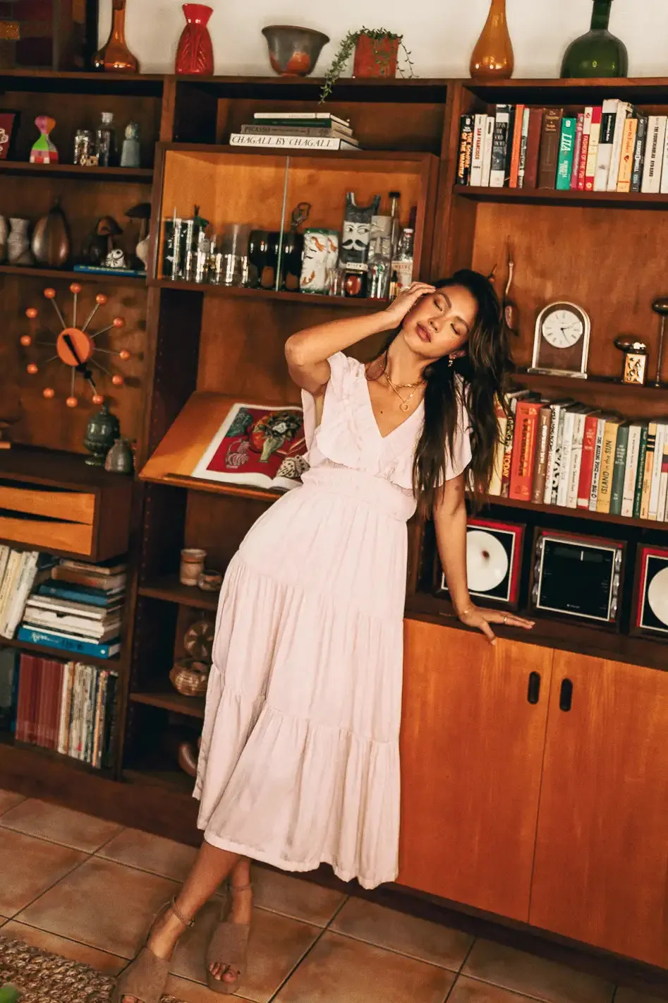 Alora Midi Dress in Blush - FINAL SALE sold by bohme product image thumbnail 4