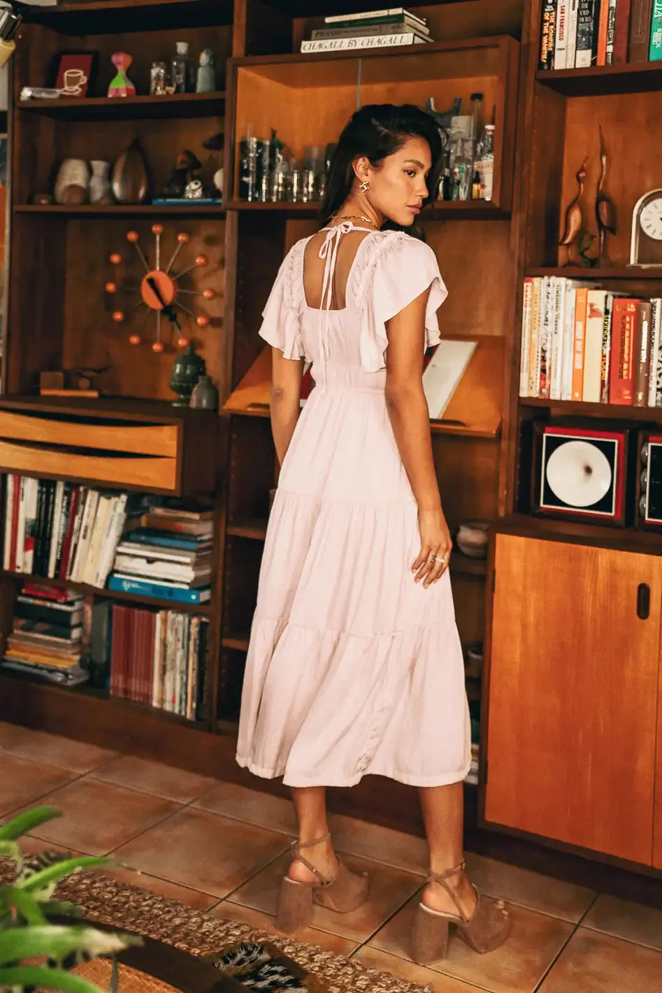 Alora Midi Dress in Blush - FINAL SALE sold by bohme product image thumbnail 3