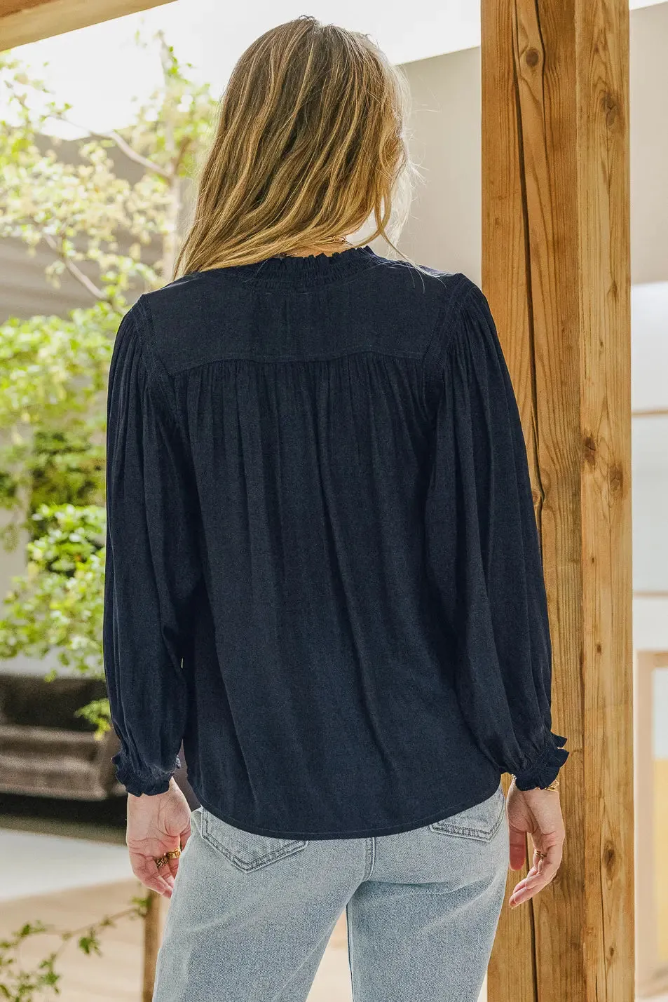 Sabrina Blouse in Navy - FINAL SALE sold by bohme product image thumbnail 4