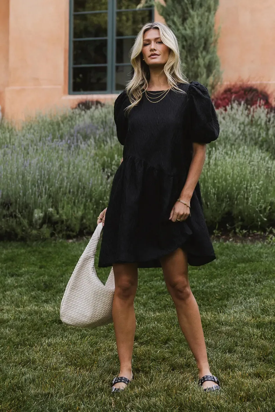 Maison Textured Mini Dress in Black - FINAL SALE sold by bohme product image thumbnail 3