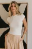 Asher Ribbed Top in Cream - FINAL SALE sold by bohme