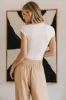 Asher Ribbed Top in Cream - FINAL SALE sold by bohme