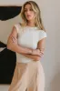 Asher Ribbed Top in Cream - FINAL SALE sold by bohme