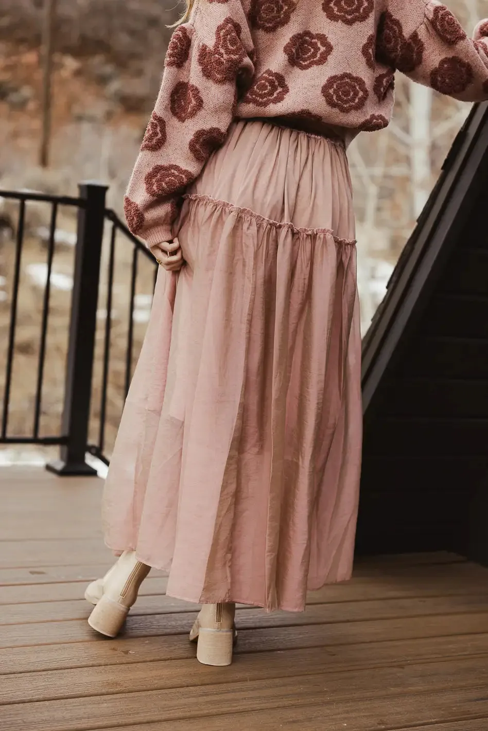 Terrin Tulle Skirt in Mauve - FINAL SALE sold by bohme product image thumbnail 5